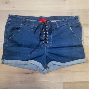 Guess Lace up Jean Shorts | Size US 32|
